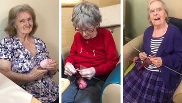 Knit and natter at Dukinfield care home